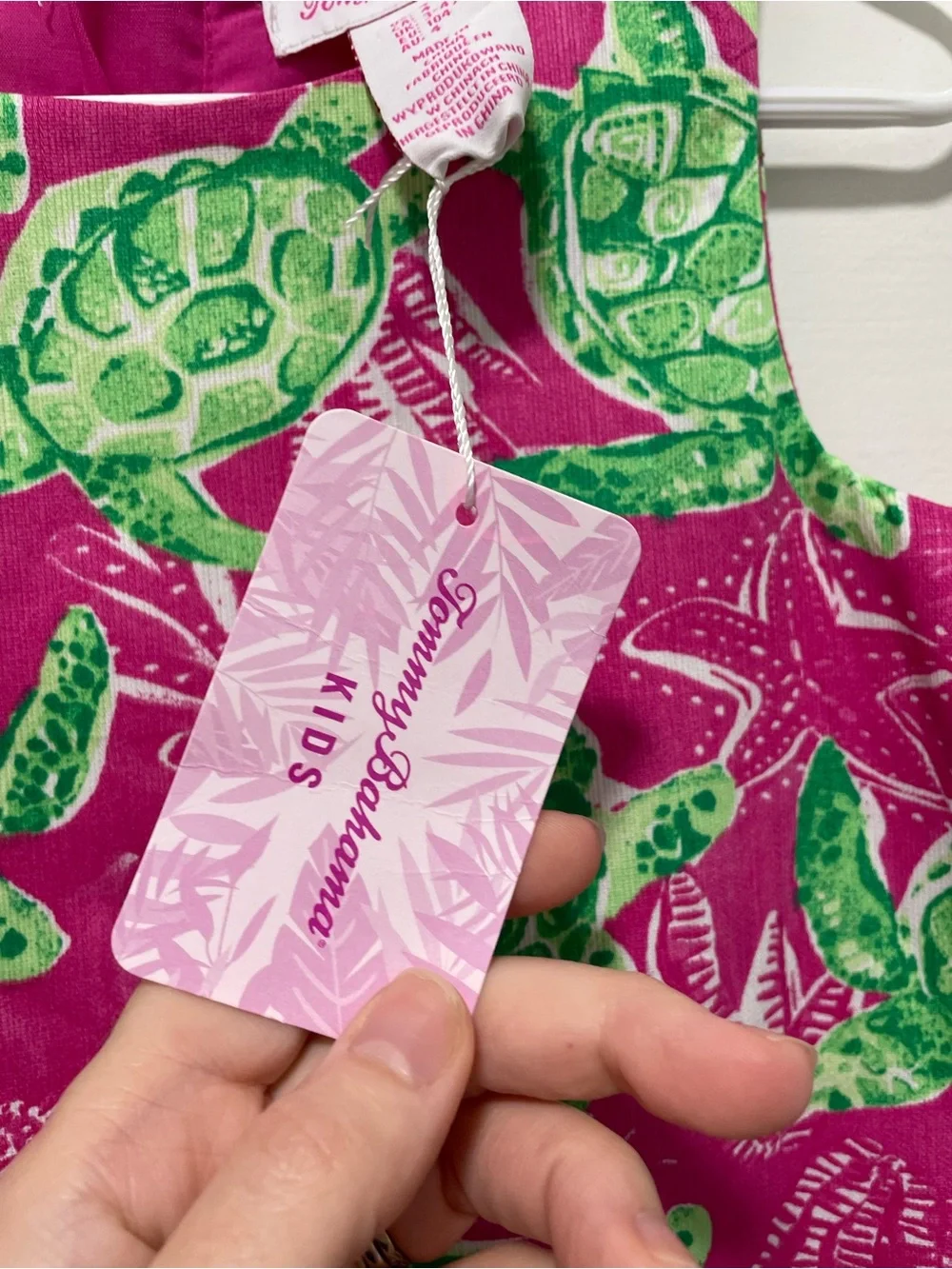 Girls Tommy Bahama Dress with Green Turtle Print NEW